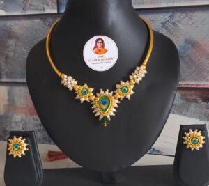 Morpankh Pipe Unique Necklace Set