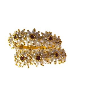 Mogra Pearls Bangles 2.6 Size