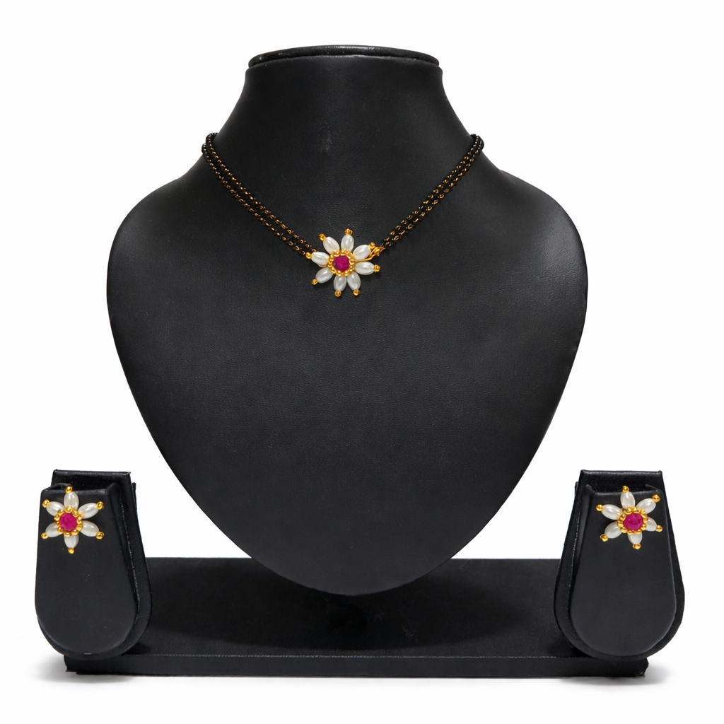 Parijatak Mini- Mangalsutra Chocker With Ear ring