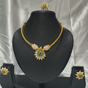 Morpankh Loreal With Ear Rings| Morpankh Sari Neckalce| The Glam Jewellery