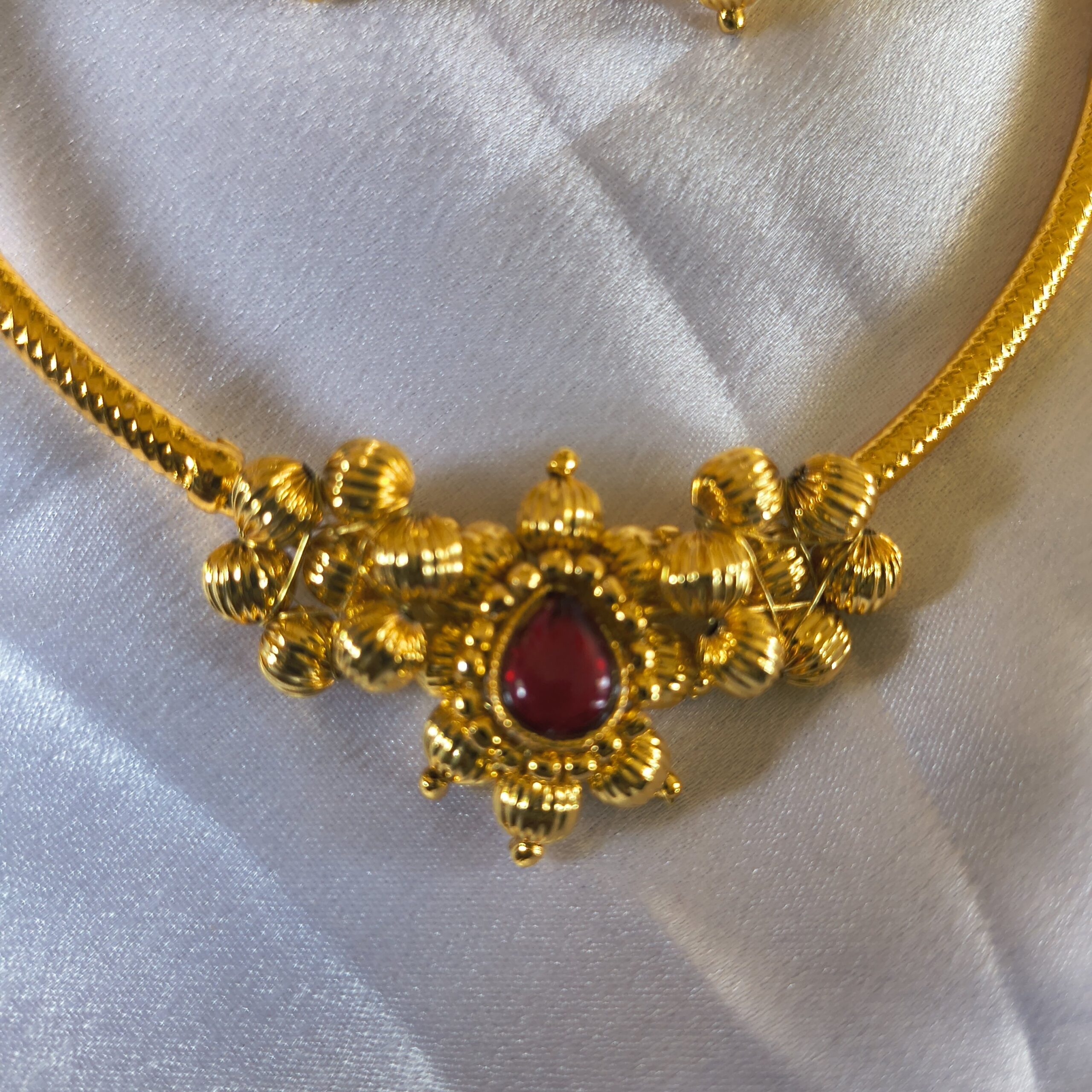 Maharani Ruby Elegance Set | Traditional Jewellery Set - Image 4