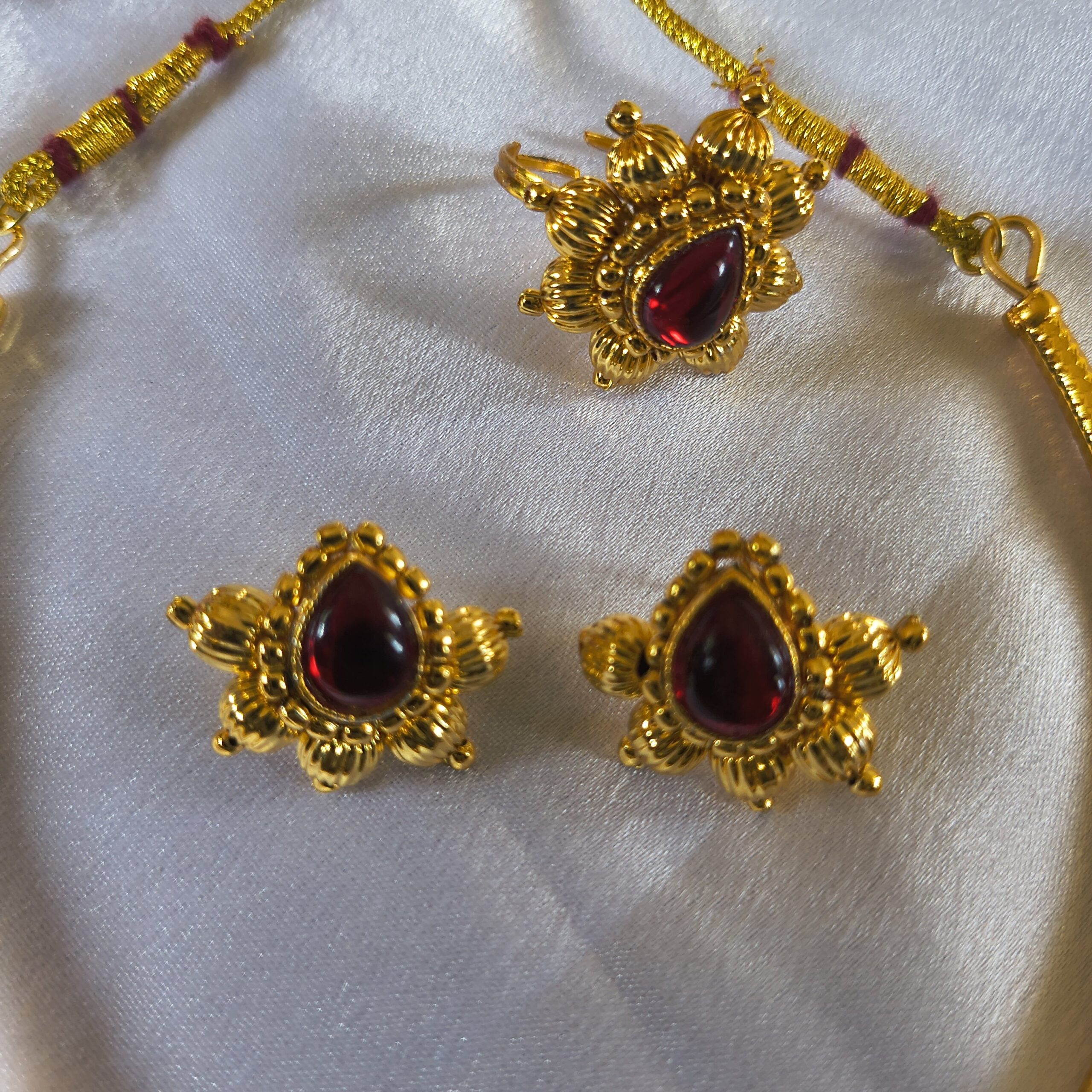 Maharani Ruby Elegance Set | Traditional Jewellery Set - Image 5