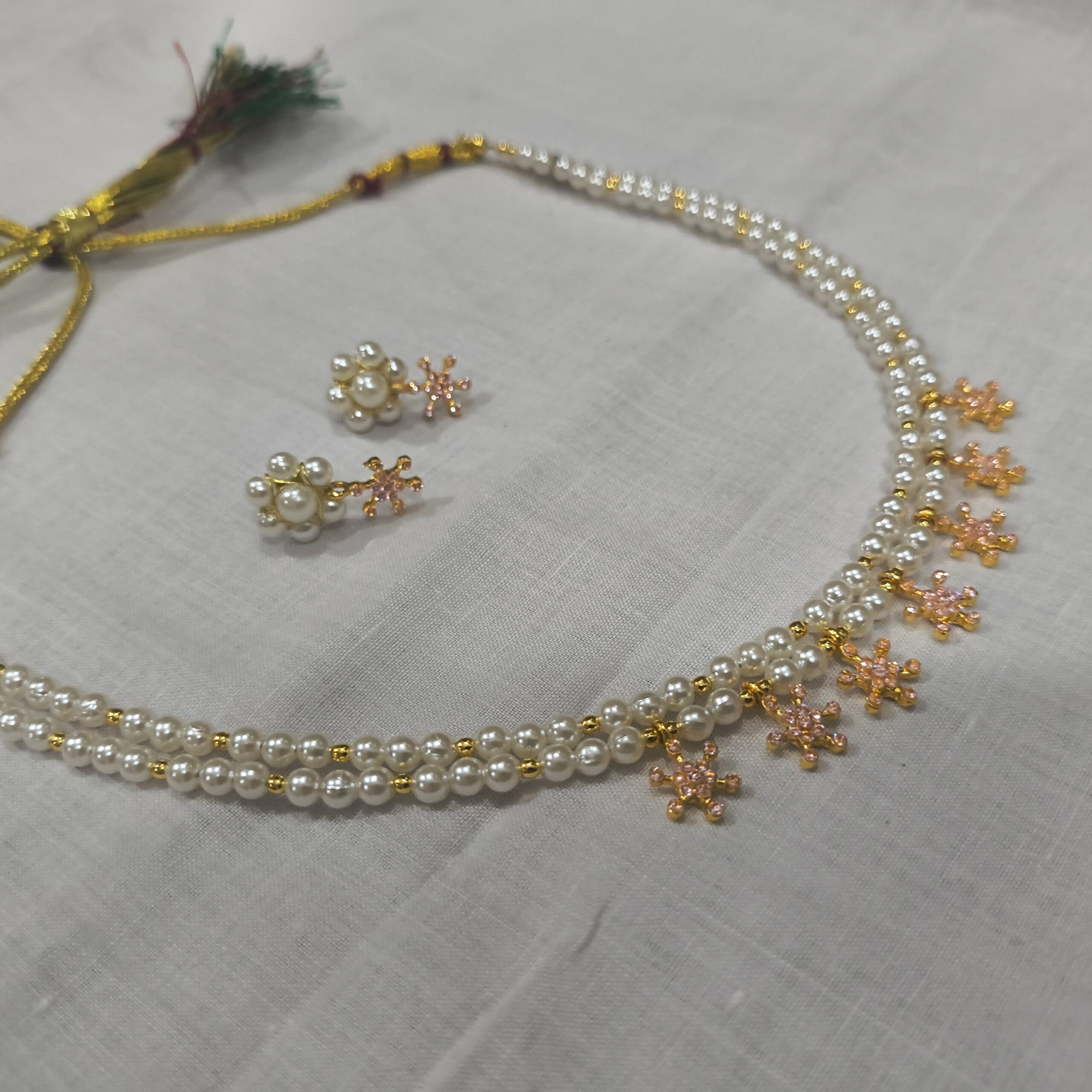 Sitara Pearl Set with Ear Rings|The Glam Jewellery - Image 3