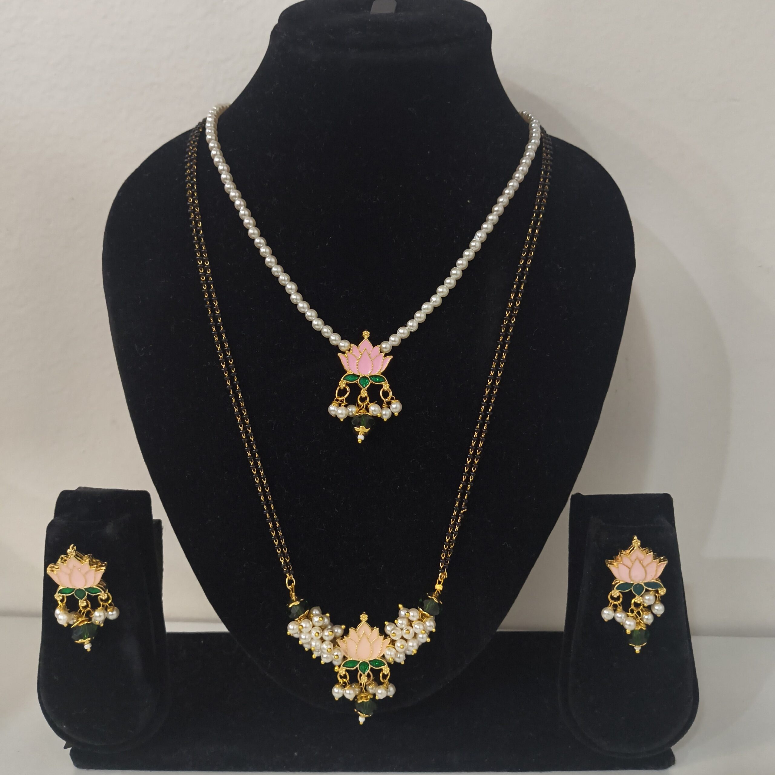 TGJ Kamalika Mangalsutra Set With Pearl Set |Premium Qulity - Image 3