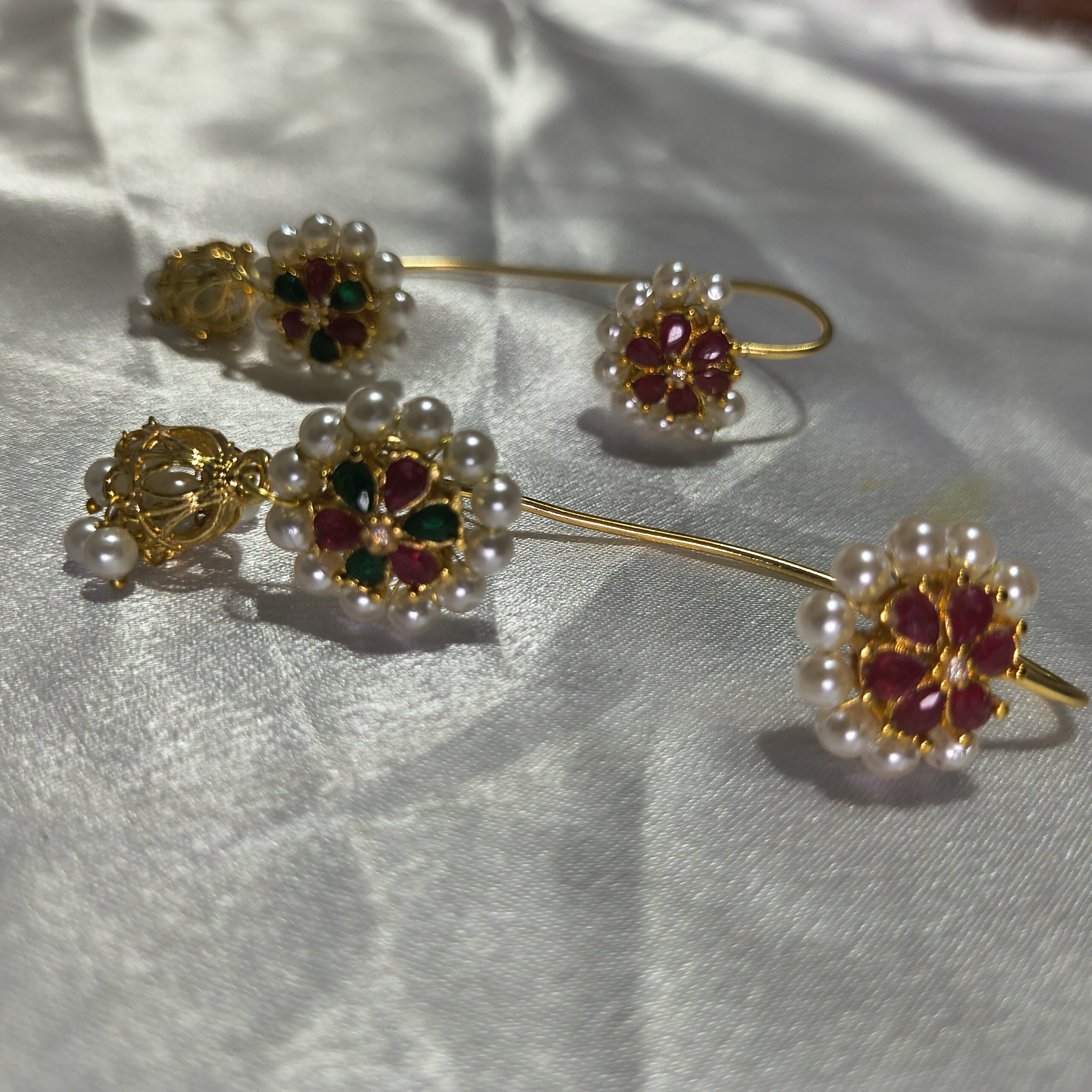 TGJ Ruby Bloom Ear Cuff With Bugadi - Image 2