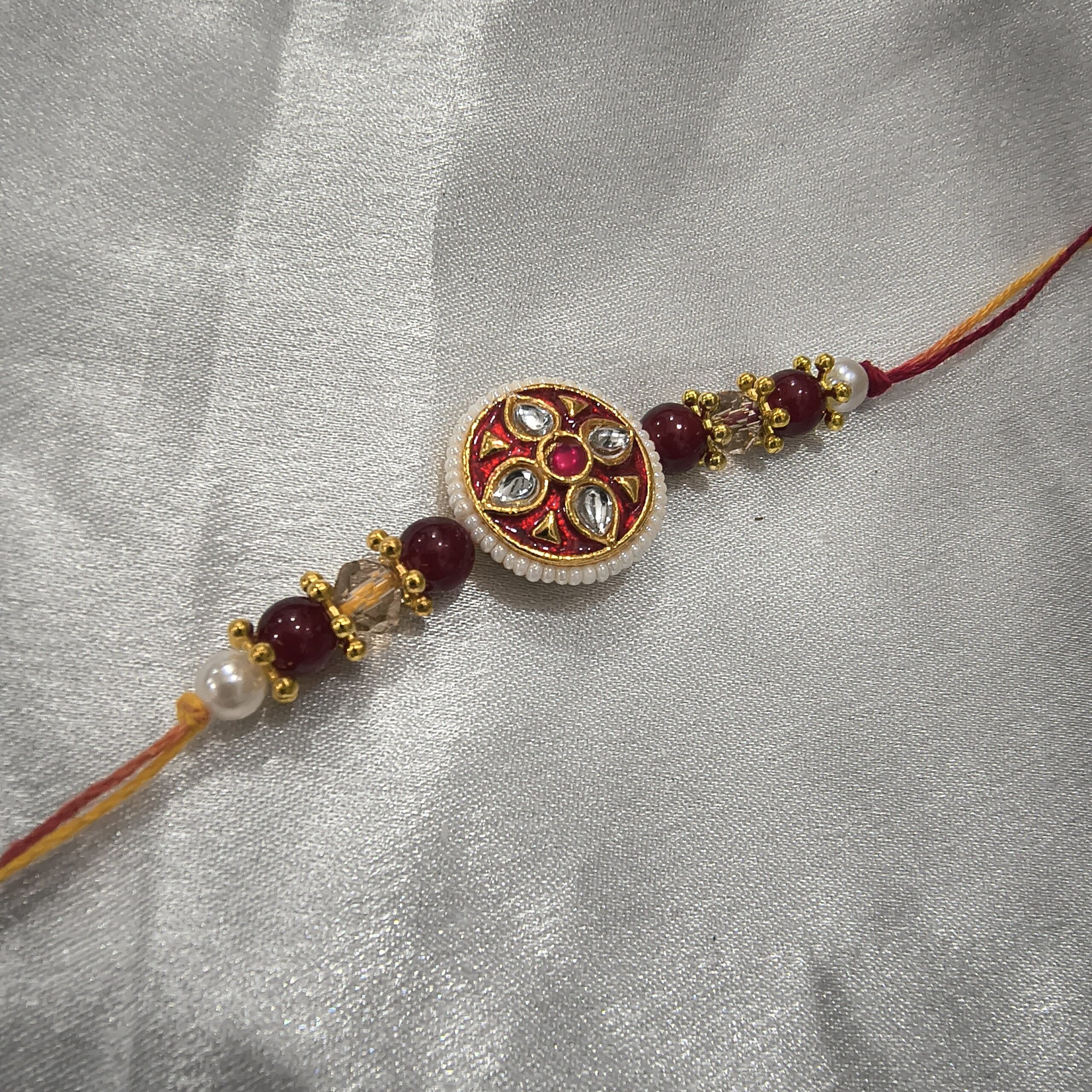 TGJ Rajwadi Kundan Rakhi | Set of 5 - Image 2