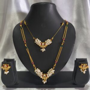 TGJ Padmavalli Pearl Full Set| Lotus Full Jewellery Set