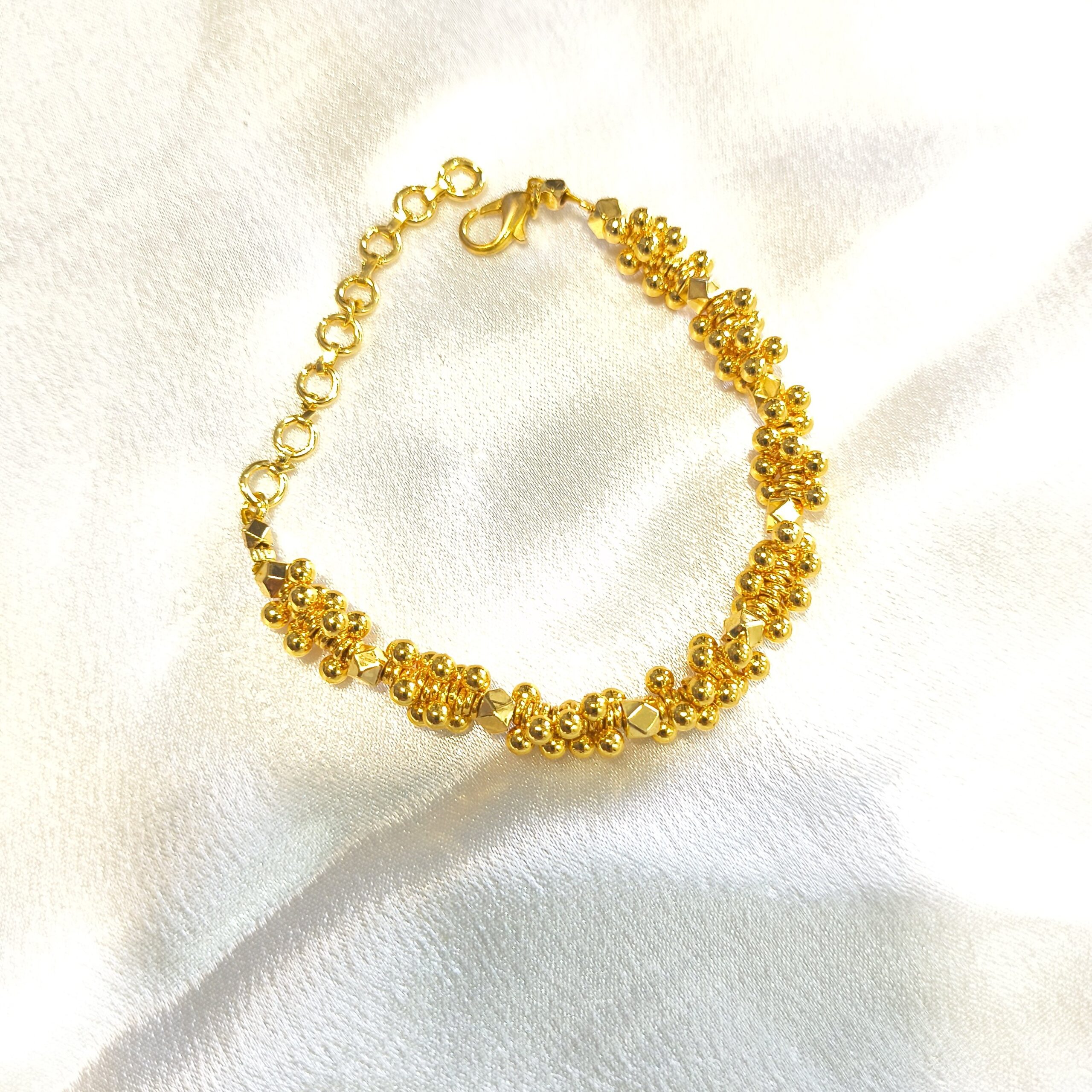 Ashtapailu Traditional Bracelet | Gold-Tone Beaded Bracelet | The Glam Jewellery - Image 2